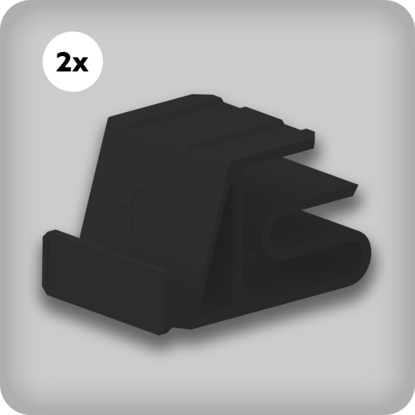 MG Shelf Clamp Black Slim (2 Pieces)