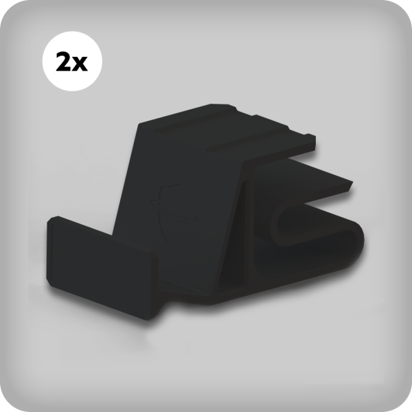 MG Shelf Clamp Black Classic (2 Pieces)