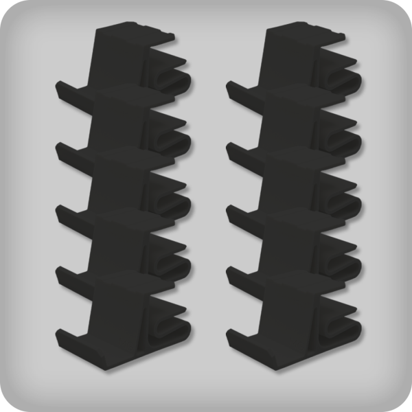 Shelf Clamp Saga Set Black